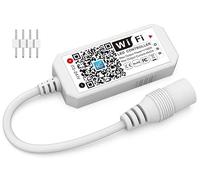 iNextStation Smart RGB WiFi LED Controller, 4-Pin Output, Voice Control LED Light, Compatible with Alexa/Google Home Assistant/IFTTT Android/iOS for SMD 3535 5050 2835 Color Changing LED Strip Lights