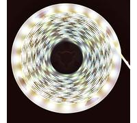 iNextStation Warm White LED Strip Light, 5M SMD2835 300 LEDs Flexible Cuttable Lights, 12V Waterproof Tape Lights for Wedding Bedroom TV Backlight Kitchen Cabinet Garage Mirror Wardrobe Wall (No Plug)