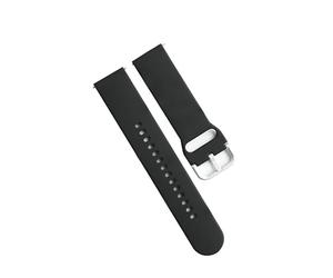 INF 1 x Black Silicone Watch Strap for Fitbit Versa 2 Lite - Waterproof, Breathable, with Buckle 12 x 8 cm