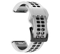 INF 22mm Two-Tone Silicone Strap for Garmin Fenix 7/6/5 - Waterproof Ventilated Replacement Band, Soft Sport Wristband Bracelet for Garmin Fenix 7/6/5