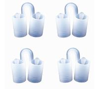 INF 4 Pack Anti-Snoring Nose Clip, Silicone PE Anti Snoring Device, Gentle Nostril Dilator to Improve Nasal Breathing, Prevent Snoring, Comfortable Lightweight Sleep Aid for Quiet Restful Sleep