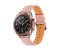 INF Bracelet compatible with Galaxy Watch leather strap of the 3rd generation, top layer cowhide watch strap cuff replacement bracelets for women