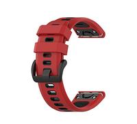 INF Bracelet for Garmin Fenix 3 /6X /5X 26mm watch band replacement strap silicone red/black