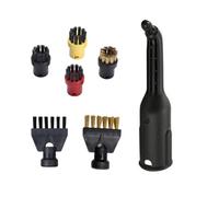 INF Brush attachments and steam nozzle for Kärcher SC/SG, 7 spare parts, 4 × round brush, 2 × flat brush, 1 × nozzle for steam cleaning