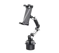 INF Car Cup Holder Tablet and Mobile Phone Holder 1 PC - 360° Rotation, One-Hand Clamp, Silicone Non-Slip Base, Fits Tablets up to 11 inch, Black