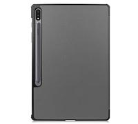 INF Case for Samsung Galaxy Tab S7 Plus/FE/Lite, Tri-Fold Tablet Case, PU Leather and PC Material, 1 × Case for Tablet (Grey)