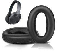 INF INF Ear Pads for Sony MDR-1000X WH-1000XM2 Headphones, Replacement Leather Earpads Cushions with Noise Isolation Foam Black 1 Pair