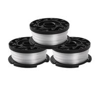 INF Pack of 3 Replacement Spools with Trimmer Line Compatible with Black Decker AF-100-3ZP Grass Trimmer - ABS, Nylon & Carbon Steel, 1.65 cm