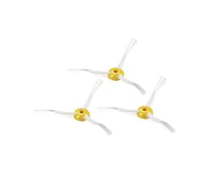 INF Pack of 3 side brushes for iRobot Roomba 500/600/700 series, spare parts accessories, side brushes made of ABS and nylon, white