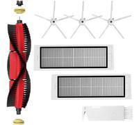 INF Replacement Spare Parts Compatible for Roborock S5 Max/S6 Max/S6 Pure/S6 MaxV/S50/S51/S55/S60/S65/S5/S6 Vacuum Cleaner, Accessory Kit Includes 1 x Head Brush, 2 x HEPA Filters, 3 x Side Brushes