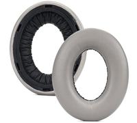INF Set of 2 Grey Protein Leather Ear Pads Compatible with Sennheiser HDB 630 - Memory Foam Replacement Cushions