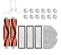 INF Spare parts accessories for Xiaomi Mi Roborock 1/2 Mijia robot vacuum cleaner, 2 x main brushes, 3 x HEPA filters, 2 x side brushes, 12 x water tank filters, 5 x mops