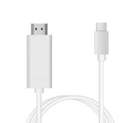 INF USB-C to HDMI Adapter Cable, 4K UHD, 1080p Full HD, HDMI Cable for Laptop with USB-C, 2 Meters, White