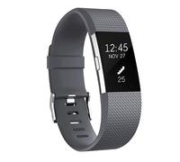 INF Waterproof Silicone Replacement Strap for Fitbit Charge 2, Durable Soft Sport Fitness Wristband, Classic Adjustable Watchband for Men Women Black - large