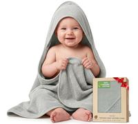 infancie 100% Organic Cotton Woven Baby Hooded Towel 80x80cm Newborn Gift - Moss Green
