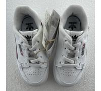 Infant adidas Continental 80 EL I UK 6K White Black & Red Trim Lace up Trainers