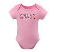 Infant Baby Bodysuit, My Great Aunt Loves Me, White, Pink-style 12months