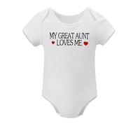 Infant Baby Bodysuit, My Great Aunt Loves Me, White, White-style 3months