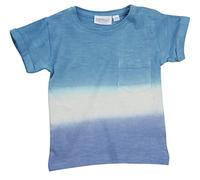 Infant Baby Boys Dip Tie Dye T-Shirt Top Short Sleeve Crew Neck Size 3-24 Months Blue