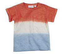 Infant Baby Boys Dip Tie Dye T-Shirt Top Short Sleeve Crew Neck Size 3-24 Months Orange