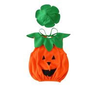 Infant Baby Boys Girls Clothes Sleeveless Fleece Pumpkin Vest Tops With Hat Halloween Outfits Costumes Cosplay Set Warm And Cute Ensemble For Trick Or Treating Kids Halloween Set Snug And Pumpkin