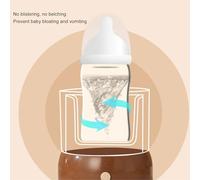 Infant Bottle Shaker Formula Dispensers Mixers Portable Electric USB Charging Less Lumps Automatic Milk for Home Travel (Khaki)