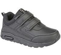 Infant Boys Kids Touch Fastening Air School Casual Smart Trainers Shoes Size 6-2 - Black - UK 10 Infant