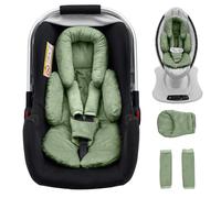 Infant Car Seat Head Support with Extra Shoulder Covers Set, Thickened Carseat Cushion for Baby, Breathable Newborn Carseat Insert for Stroller Swing