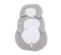 Infant Car Seat Insert, 3D Hollow Universal Carseat Head Body Support Cushion Pillow for Newborn, Reversible and Adjustable Baby Headrest for Stroller, Swing (Grey White