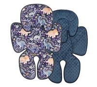 Infant Car Seat Insert Pea Pod 2-in-1 Baby Car Seat Head & Body Support for Newborn Girl Reversible 3 Layer Warm Preemie Carseat Stroller Cushion Headrest with Soft Minky Dot Fabric, Cute Dinosuar