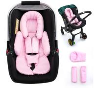 Infant Car Seat Insert with 3 Shoulder & Crocth Covers, Thickened Carseat Head and Body Support for Infant, Reversible Baby Car Seat Cushion for Boys Girls, Soft Mink Dot Newborn Insert for Preemie