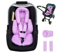 Infant Car Seat Insert with Shoulder Pads & Crocth Covers, Ultra Thick Carseat Head Support for Infant, Reversible Car Seat Insert for Newborn, Baby Car Seat Cushion for Stroller, Swing, Bouncer