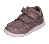 Infant Childrens Clarks Hook & Loop Leather & Textile Ankle Boots Crest Tuktu 19