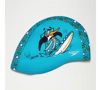 Speedo Infant Unisex Swim Cap | SwiMing Hat, Chima Azure Blue/Fluro Green, One Size