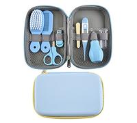 Infant Convenient Health Care Kit, Portable 8pcs Baby Essential Daily Care Kit with Storage Case, Home Nursery Baby Nail Kit for Newborn Infant Toddler Healthcare & Grooming (Blue)