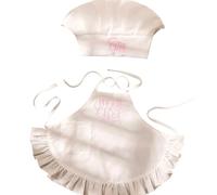 Infant Cook Photography Props Set Apron and Hat Polyester Costume for Newborns Ideal for Baby Photos Taking Baby Cooking Apron Hat Set