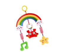 Infant Crib Mobile Soothing Rainbow Rattle Toy Hanging Accessories for Sensory Auditory Development Hanging Toy