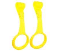 Infant Crib Pull Rings 1 Pair Pp Yellow Baby Hanging | Walking Exercise, Comfortable Grip, Light Weight Build, Easy to Grasp and Use, Not Easy to Deform