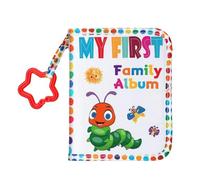 Infant Early Learning Memory Keeper Book with Tactiles Rotating Page Systems for Continuous Developmental Milestones First Year Memory Book