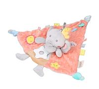 Infant Elephant Security Blanket Cute Baby Snuggle Teething Blanket with Tactile Toys, Elephant Soothing Toy for Sensitive Babies, Polyurethane Super Soft Material
