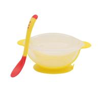 Infant Feeding Bowl, Strong Suction Base with Temperature Sensing Spoon, Safe for Baby Learning, Independent Suction Bowl for Baby to Eat