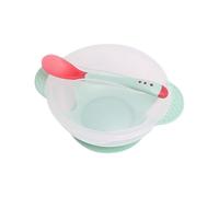 Infant Feeding Bowl, Strong Suction Base with Temperature Sensing Spoon, Safe for Baby Learning, Independent Suction Bowl for Baby to Eat