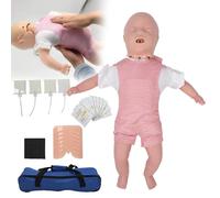 Infant First Aid CPR Manikin Training Dummy Infant, Nursing Model PVC Full Body CPR Infarction First Aid Practice with Product Manual for Educational Teach Research