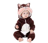 Infant Fleece Romper Fluffy Zipper Rompers Cotton Long Sleeve Onesies Full Length Hooded Bodysuits Button Up Comfortable Bodysuit Outfits Winter Coat for Baby Girls 3-6 Months