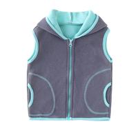 Infant Girl Packable Hooded Puffer Jackets Coats Children's Vest Fleece Autumn And Winter With Fleece Thickened Warm Men And Women's And Children's Wear Infant Girl Puffer Winter (Grey, 6-7 Years)
