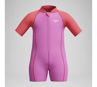 Speedo Girls' Learn to Swim Neoprene Wetsuit| Swiming LeSons, Soft Touch, Neoprene, Neon Violet, 6-9M6-9M