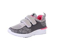 Infant Girls Lightweight Twin Touch Fastening Memory Foam Trainers Shoes Size - Grey - UK 2