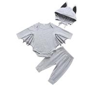 Infant Girl'S My First Halloween Outfit, Newborn Baby Boys Girls Black Bat Costume Baby Boys Girls Pumpkin Romper/Top Kids Halloween Costumes 1St Cosplay Costume Outfits