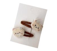 Infant Hair Clips Elastic Ties Plush Animal Detail Headdress Soft Secure Hold Hairband For 0-2 Years Old Baby Cartoon Bear Clips For Baby