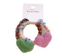 Infant Hair Clips Made From Felt Heart Shaped Colorful Soft Comfortable Hair Tie Safe Structure Felt Heart Clips